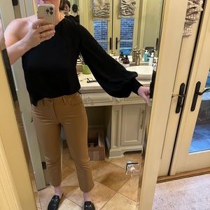 BLACK LONG SLEEVE ONE SHOULDER BLOUSE MASSIMO DUTTI